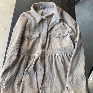 Corduroy Beige Shacket